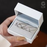  Nhẫn cưới kim cương vàng trắng 18k luxury đính đá cao cấp full hạt Gix Jewel 