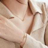  Vòng cổ vàng tây & bạc đẹp cho nữ hình trái tim lồng đeo sát cổ Gix Jewelry 