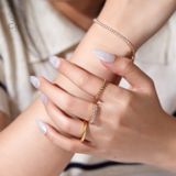  Nhẫn vàng tây nữ 10k & bạc đẹp đai bi trơn bản to đeo cá tính Gix Jewelry 