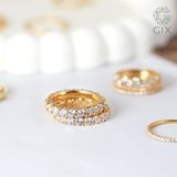  Nhẫn kim cương vàng 18k nữ đẹp đơn giản bạc ý cao cấp đeo ngón trỏ Gixjewel 