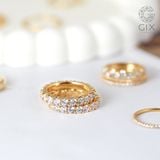  Nhẫn vàng nữ 18k dưới 3 triệu & bạc đẹp đính kim cương nhân tạo 3mm đeo ngón trỏ cá tính Gix 