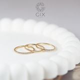  Nhẫn nữ vàng tây 18k bạc đẹp đính đá đeo ngón trỏ cá tính Gix 