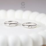  Nhẫn cưới cặp đôi vàng 18k siêu đẹp thiết kế signet ring độc đáo đính kim cương Gix Jewel 