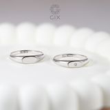  Nhẫn Cưới Đôi Signet Ring Vàng 610 Gix Jewel - GCR25050129 