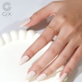  Nhẫn vàng tây nữ 18k & bạc đính đá moissanite đai hở đẹp đeo ngón út Gixjewel 