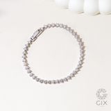  Lắc tay tennis chain vàng 18k bạc 925 đẹp nam nữ đính full đá cao cấp 