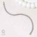  Lắc tay full đá tennis bạc và vàng 18k cho nam nữ đính kim cương cao cấp Gix Jewel 