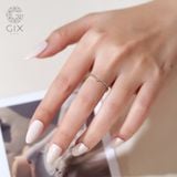  Nhẫn vàng nữ 18k bạc cao cấp kiểu chữ V đính moissanite đẹp đeo ngón trỏ Gix 