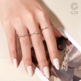  Nhẫn nữ vàng tây 18k bạc đẹp đính đá đeo ngón trỏ cá tính Gix 