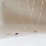  Bông tai hoa mai bạc vàng 18k đính đá cao cấp đeo sát tai Gix Jewel 