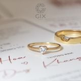  Nhẫn cầu hôn trơn đơn giản vàng 18k đẹp - Heart Beat | Gix Jewelry 