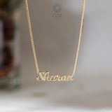  Dây chuyền in tên vàng tây cho nam nữ sọi khoen lật đeo cổ đính đá đẹp Gix Jewel 