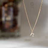  Dây chuyền bạc nữ khắc tên mạ vàng 18k đơn giản đẹp đính kim cương Gix Jewel 