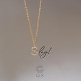  Vòng cổ nam nữ mặt chữ vàng 18k khắc tên theo yêu cầu Gix Jewel 
