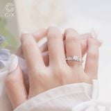  Nhẫn cầu hôn vàng trắng 10k đính kim cương trái tim cao cấp giá rẻ Gix Jewel 