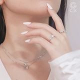  Nhẫn cầu hôn vàng trắng 10k đính kim cương trái tim cao cấp giá rẻ Gix Jewel 