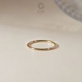  Nhẫn bạc trơn nữ mỏng cao cấp Gix Jewel mạ vàng 18k 