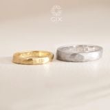  Nhẫn cưới đẹp vàng 18k tròn trơn đơn giản sang trọng khắc chữ Gix Jewel 