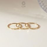  Nhẫn bạc trơn nữ s925 vàng 18k vát mỏng đeo ngón trỏ cá tính Gix Jewel 