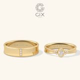  Nhẫn Cưới Vàng 18k Kiểu Hàn Quốc Hiện Đại Gix Jewel - GCR25050111 