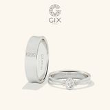  Nhẫn Cưới Vàng 18k Kiểu Hàn Quốc Hiện Đại Gix Jewel - GCR25050111 
