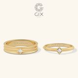  Nhẫn Cưới Vàng 18K Đẹp Đính Kim Cương Gix Jewel - GCR25050113 