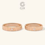  Nhẫn cặp đẹp bản vuông đính đá khắc chữ Gixjewel - GCR25050109 