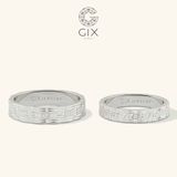  Nhẫn đôi đẹp bản to đính đá CZ cao cấp Gix - GCR25050110 