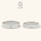  Nhẫn cưới vàng 18k đẹp bản to đính đá cao cấp Gix - GCR25050110 