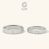  Nhẫn cưới kim cương đơn giản vàng tây 18k đẹp tặng đám cưới Gix Jewel 