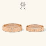  Nhẫn cưới vàng 18k đẹp bản to đính đá cao cấp Gix - GCR25050110 