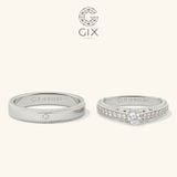  Nhẫn cưới Hàn Quốc đẹp kim cương vàng trắng 14k Eternity Gix Jewelry 