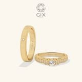  Nhẫn cưới Hàn Quốc đẹp kim cương vàng trắng 14k Eternity Gix Jewelry 