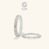  Nhẫn cặp hiện đại Eternity đính đá cao cấp Gix - GCR25050026 