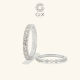  Nhẫn cưới Eternity vàng tây thiết kế vương miện kim cương thiên nhiên Gix Jewelry 