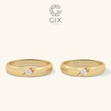  Nhẫn cưới đẹp vàng 18K đính kim cương Gixjewel - GCR25050052 