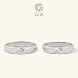  Nhẫn Cặp Đẹp Đính Đá Khắc Chữ Gix Jewel - GCR25050052 