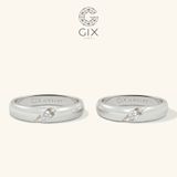  Nhẫn đôi đính đá đẹp khắc chữ theo yêu cầu Gix - GCR25050052 