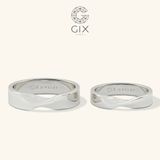  Nhẫn cưới vàng 610 vô cực đẹp khắc chữ Gix Jewel - GCR25050109 
