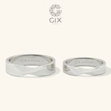  Nhẫn cưới vàng 10k vô cực đẹp khắc chữ Gix Jewel - GCR25050109 