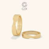  Nhẫn cặp đẹp vô cực bản vuông khắc chữ Gix - GCR25050109 