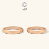  Nhẫn Cưới Vàng 10k Trơn Khắc Chữ Gix Jewel - GCR25050050 