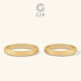  Nhẫn Cưới Vàng 18k Trơn Khắc Chữ Gix Jewel - CR25050050 