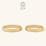  Nhẫn Cưới Vàng 14k Trơn Khắc Chữ Gix Jewel - CR25050050 