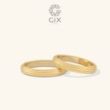  Nhẫn Cưới Vàng 16k Trơn Khắc Chữ Gix Jewel - CR25050050 