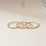  Nhẫn trơn nữ đẹp bạc đẹp vàng 18k đai xoắn vòng Gix Jewel 