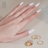  Nhẫn trơn nữ đẹp bạc đẹp vàng 18k đai xoắn vòng Gix Jewel 
