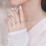 Nhẫn cầu hôn kiểu đẹp giá rẻ vàng tây 18k đính kim cương nhân tạo Gix Jewel 