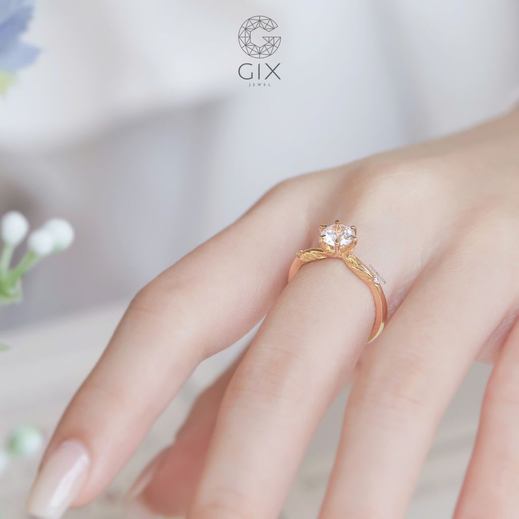  Nhẫn cầu hôn dưới 3 triệu đơn giản vàng 10k & bạc - Sunflower Vow | Gixjewel 