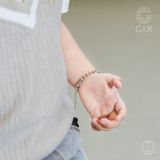  Lắc tay bạc cho bé đính đá Gix Jewel hình chữ love TBBLT32 